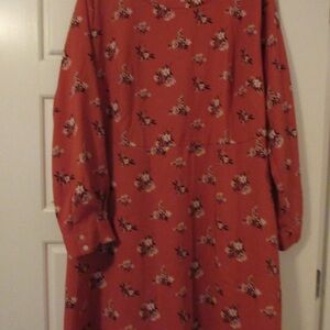 LOFT Red Floral Blouse